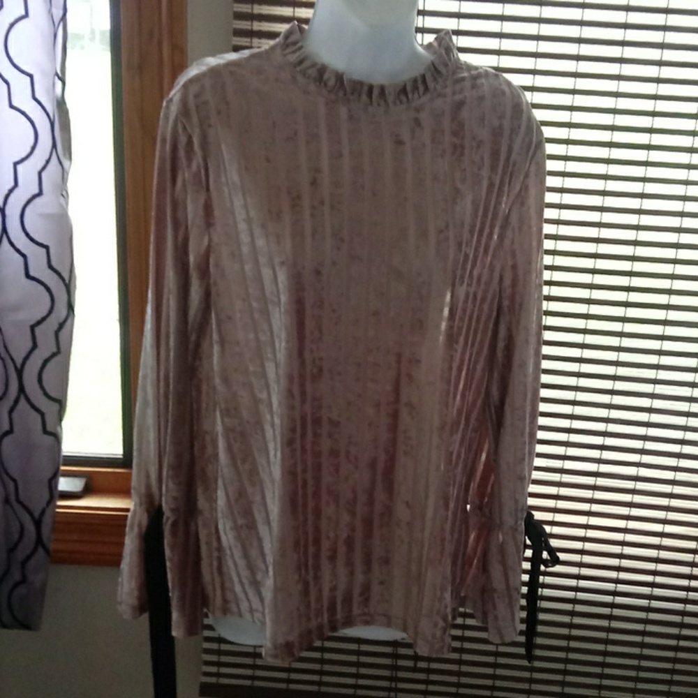 ❌Velvet blush tie sleeve❌